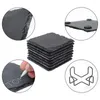 Table Mats 1 Set 8 PCS Hexagon Round And Square 3 Styles Slate Coasters To Choose Shale With Rack For Home Kitchen Use