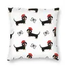 Kussen -Noordse stijl Dachshund Sausage Throw Case Home Decoratieve Wiener Badger Dog Cover for Living Room Sofa