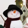 Juldekorationer Snowman Doll present Shopping Mall Counter Window Desktop Scene Layout Decoration Ornament Home Decor Navidad 2022
