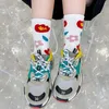 Chaussettes Seulement Mon Pied Mode Filles Hiver Coton Doux Style Automne Enfants Personnalité Adolescents Enfants s 4Paires Lot 221006