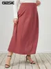 Plus size Dresses GIBSIE Plus Size Solid Elegant Swing Aline Skirt Women Spring Fall High Waist Street Office Lady Party Long Skirts 3xl 4xl 221006