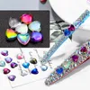 Tırnak Sanat Dekorasyonları Dekoratif Kalpler Parçalar Sevimli Rhinestone Taşları Ücretsiz Kristaller 3D Toptan kendi yapışkanlı tasarım dekor malzemeleri ipuçları
