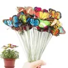 Butterflies Garden Yard Planter Garden Decorations Colorful Whimsical Butterfly Stakes Decoracion Outdoor Decor Flower Pots Decoration SN4941