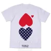 cdgs commedesgarcons shirt Play Designer Men's t kenzo Fashion Women's Short Sleeve Heart Badge Top Clothes 4 5LCY