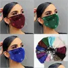 Maski imprezowe moda dama twarz maska ​​bling cekin designer luksusowy odpierajowy i kruszy przeciwsłoneczny prania wielokrotnego użytku regulacyjnego dhafz