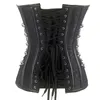 Steampunk Corset with Clasp Fasteners/ Chain Steel Bone Corsets Waist Training Gothic Bustier with Round Buckle Body Shaper Plus Size