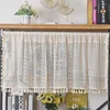 Curtain Cotton Linen Japanese Solid Short Curtains Half Bar Kitchen Door Cupboard Wardrobe For Coffee