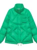 Women's Down Parkas vinter kort bomull vadderad jacka kvinnor avslappnad l￶s stativ krage ￶verdimensionerad puffer kappa kvinnlig solid koreansk chic parkas mujer 220930