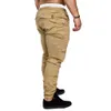 Pantalons pour hommes bas cadeau garçon mode décontracté extérieur solide multi-poches pantalon de travail Cargo Long bleu G220929