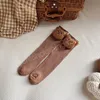 Coréen bébé chaussettes mignon dessin animé ours enfants garçons filles genou chaussettes beaux animaux infantile enfant en bas âge étage longue chaussette