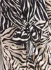 Casual Dresses Evfer Chic Lady Elegant Zebra Striped Print Long Dress Autumn Fashion Single Breasted Straight Female