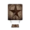 Carpets Western Texas Star Bathroom Set Shower Curtain With Bath Mats Rugs Carpet Toilet Doormat Decor