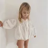 Rompers Girl Baby осень свободная хлопковая льняная льня