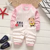 Footies herfst lente katoen cartoon beer kat peuter romper jongenskleren geboren babymeisje kleding baby jumpsuit voor babykleding 2201006