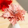 Dekoratif Çiçekler 1 PCS 14cm Pazen Ev Düğün Dekorasyon Scrapbooking Diy Noel Ağacı İpek için Büyük Yapay Gül Çiçek Kafaları