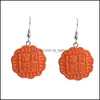 Dangle Chandelier Funny Jewelry Imitation Chinese Mooncake Dangle Earrings Resin Delicious Food Traditional Drop Earring Mjfashion Dhbvm