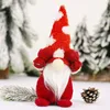 Décorations De Noël Flocon De Neige Chapeau Yeux Couverts Poupée Trucs Gnomes Pour La Maison Table Décor 2022 Ornements Xmas Année Elfe Joyeux Gif H2O7