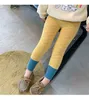 Leggings Tights Winter Baby Girls Sticked Korean Style Patchwork Plaid Toddlers Kids Warm Skinny Pants 221006