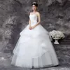 Robe de bal arabe Robes de mariée de luxe 2023 Sheer off épaule Dentelle Appliques 3D Fleurs Perlées Plus La Taille Tribunal Train Tulle Robes De Mariée