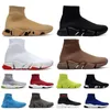 Balencigas Speed ​​Trainer Sock Shoes Mens Womens Boots Boots Designer 2022 Triple Black White Red Red Beige Beige Chestnut Graffiti Prottects