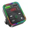 F2 CAR BLUETOOTH FM 송신기 MP3 플레이어 USB 충전기 w/ 화려한 LED 백라이트 듀얼 USB 빠른 충전기 자동차 액세서리