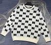 Xinxinbuy Men Designer bluzy Sweater Podwójna litera Jacquard Paris okrągła szyja Kobiety czarny niebieski khaki xs-l