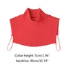 Bow Ties Unisex Solid Color Turtleneck Half Top Dickey Detachable Fake Collar Neck Warmer 2022