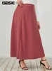 Plus size Dresses GIBSIE Plus Size Solid Elegant Swing Aline Skirt Women Spring Fall High Waist Street Office Lady Party Long Skirts 3xl 4xl 221006