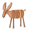 Christmas Decorations Year 2022 Latest DIY Craft Wooden Elk Ornaments Children's Gifts Noel For Home Xmas Tree Wood Pendant