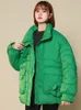 Lowas feminina Parkas Women Flower algodão casaco de algodão curto parkas outono inverno solto algodão grande algodão casaco acolchoado coreano