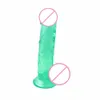 Dildos dongs Transparent Color Penis for Adult Sexual Products Simulation Crystal Sucker Jelly Dildo 221006