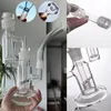 조류 인라인 매트릭스 Perc Hoockahs Recycler Glass Bongs Ashcatcher 흡연 장비 18mm 조인트가있는 탈착식 워터 파이프