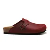 Sandaler Boston Clogs Designer Män Kvinnor Slid tofflor Mjuk fotbädd Täppa Sued Läder Spänne Rem Strap Shoes Unisex Woody Outdoor Indoor Motion Current 627s