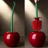 Toalettborstar Holder Creative Toalettborste Set Cherry Apple Shape Brush Lovely Scrub Thick Head Grundligt Clean Commode WI2538