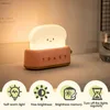 Night Lights LED Bread Maker Light USB Charging Dimming Bedside Table Timer Sleep Lamp Birthday Christmas Gifts