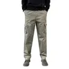 Men's Pants Chef Work Cargo for Men Slim Fit 6 Foam Mens Fashion Casual Loose Cotton Pocket Lace Up Overall G220929