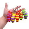 DHL Party Finger Slug Snail Caterpillar Key Chain Relieve Stress Anti-Anxiety keyrings Squeeze Sensory Toys B1006