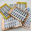 Cils de vison frisés épais et légers en désordre entrecroisés fabriqués à la main réutilisables multicouches 3D faux cils Extensions de cils à bande complète maquillage 8 modèles DHL