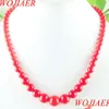 Beaded Necklaces Red Jade Gem Stone 6-14Mm Graduated Round Beads Women Necklace 17.5 Inches Strand Jewelry F3002 Drop Deli Bdejewelry Dhy80