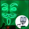 Partymasken Partymasken Festliche Lieferungen Hausgarten Neue Designer-Gesichtsmaske Halloween-Dekorationen Glow Pvc Material Led H Dhfag Drop Dh50Q