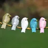 Christmas Decorations Bird Crafts Branch Mini Clip DIY Cute Golden Simulation 12pcs Home Garden Party Accessories Colored Birds