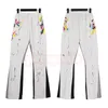 Kvinnors avslappnade Terry Pants High Street m￤n Kvinnor Hoodies Pants Fashion Couples Splash-Bink FLAGE TROUSERS S-XL