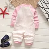 Footies herfst lente katoen cartoon beer kat peuter romper jongenskleren geboren babymeisje kleding baby jumpsuit voor babykleding 2201006