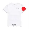 Play Mens T Shirt Designer Red Commes Serce Fashion Cdg Hearts Casual Women S Des Badge Garcons CDGS 341
