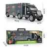 Onderwijs Plastic Toys Dinosaur met 6 Dinosaurs Truck Carrier Toy Collected Car Animals Vehicle