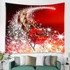 Tapisserier Jul Tapestry Snow Scene Warm Family Wall Hanging Backdrop Home Room Decoration Gift Happy Year 221006