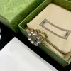 Elegante anello con lettera di diamanti di design da donna, squisito alfabeto, anelli di cristallo, anniversario, data, gioielli per feste, strass, anello con scatola