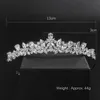 Diademi di cristallo placcato argento retrò per le donne Diademi nuziali Corone Ornamenti per capelli Copricapo Gioielli per la testa di moda da sposa