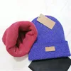 Australie Designer Tricoté Chapeaux Bonnets D'hiver Unisexe Argent Soie Crâne Caps Bonnet Étiquette En Cuir Crochet Chapeau En Plein Air À Tricoter Bonnet Chaud Oreille Muff Cadeau