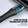 100W USB Type C laddningstelefonkablar 6A Snabb laddare extra lång hållbar nylonflätad sladd för Samsung S20 Huawei Xiaomi